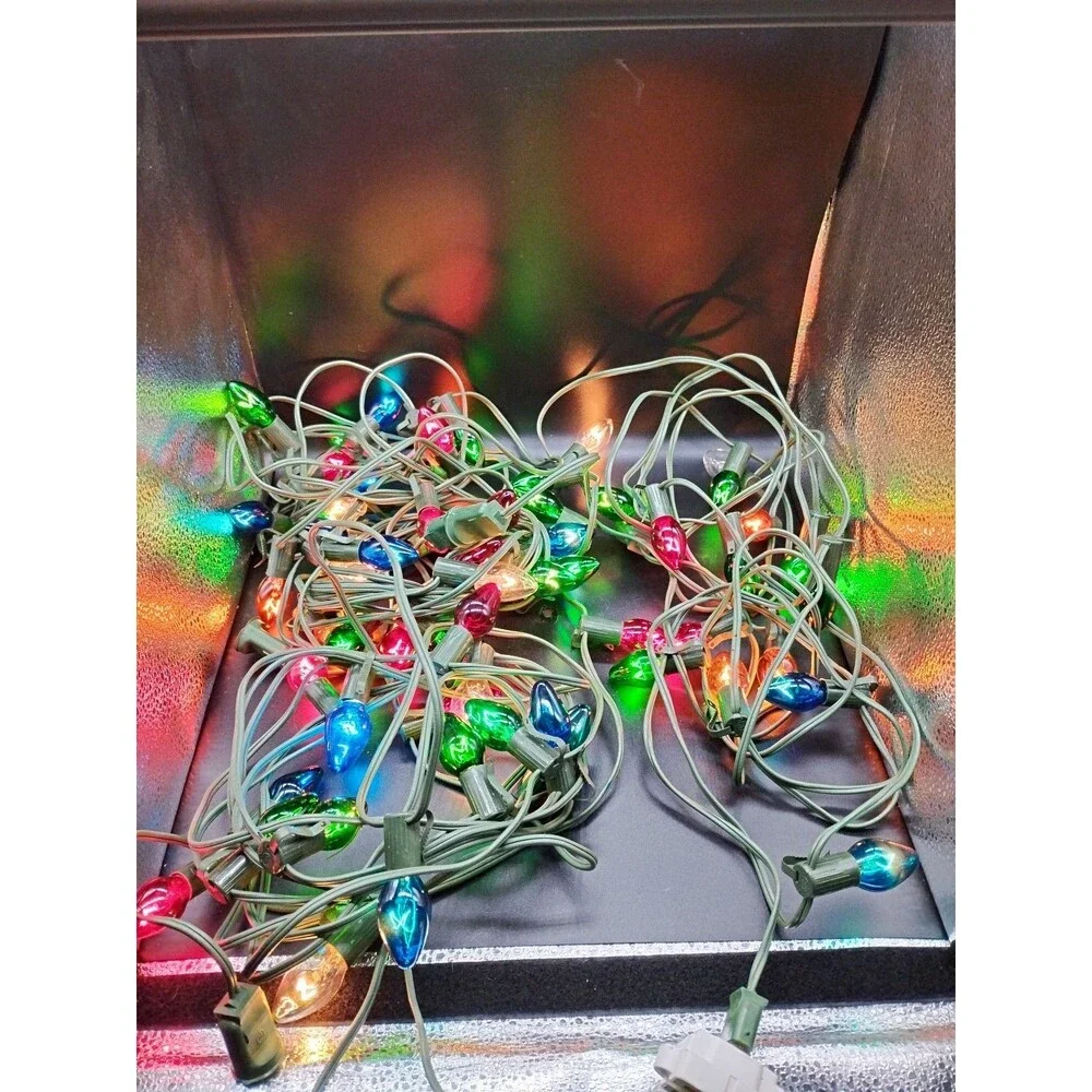 Vth GE Christmas String Lights ~  4 Sets of 15/1 Set Of 25 ~ Multi Color Indoor